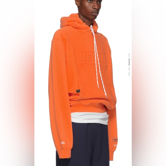 Heron Preston Orange Hoodie - Picture 3 of 10